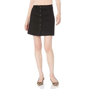 NWT J.Crew Button Black Denim Skirt